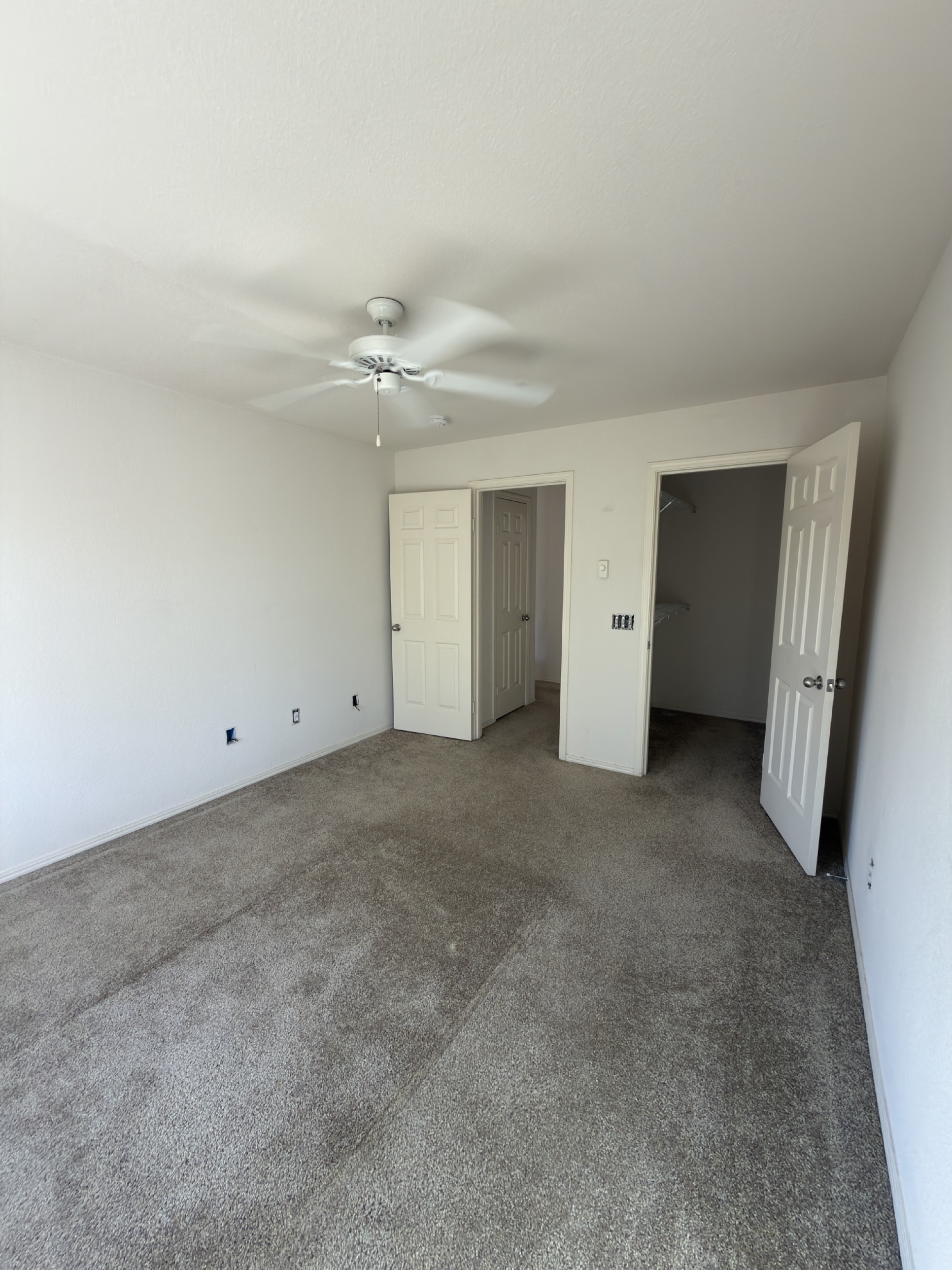 Repainted bedroom, ready for move-in